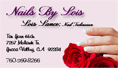 Nails By Lois business card thumbnail